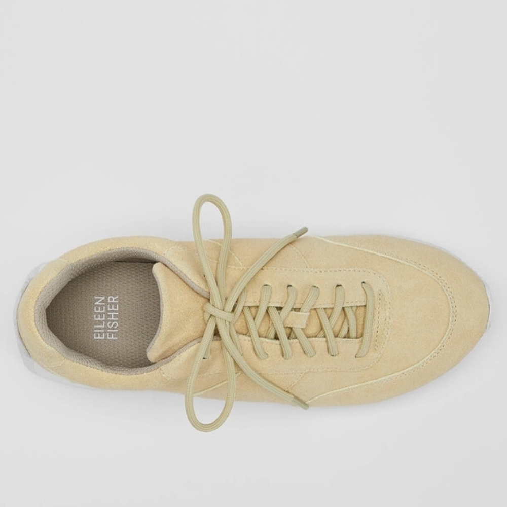 Eileen Fisher Women's Suede Lace-Up Sneakers Beige Size 10 New Comfortable - Picture 5 of 6